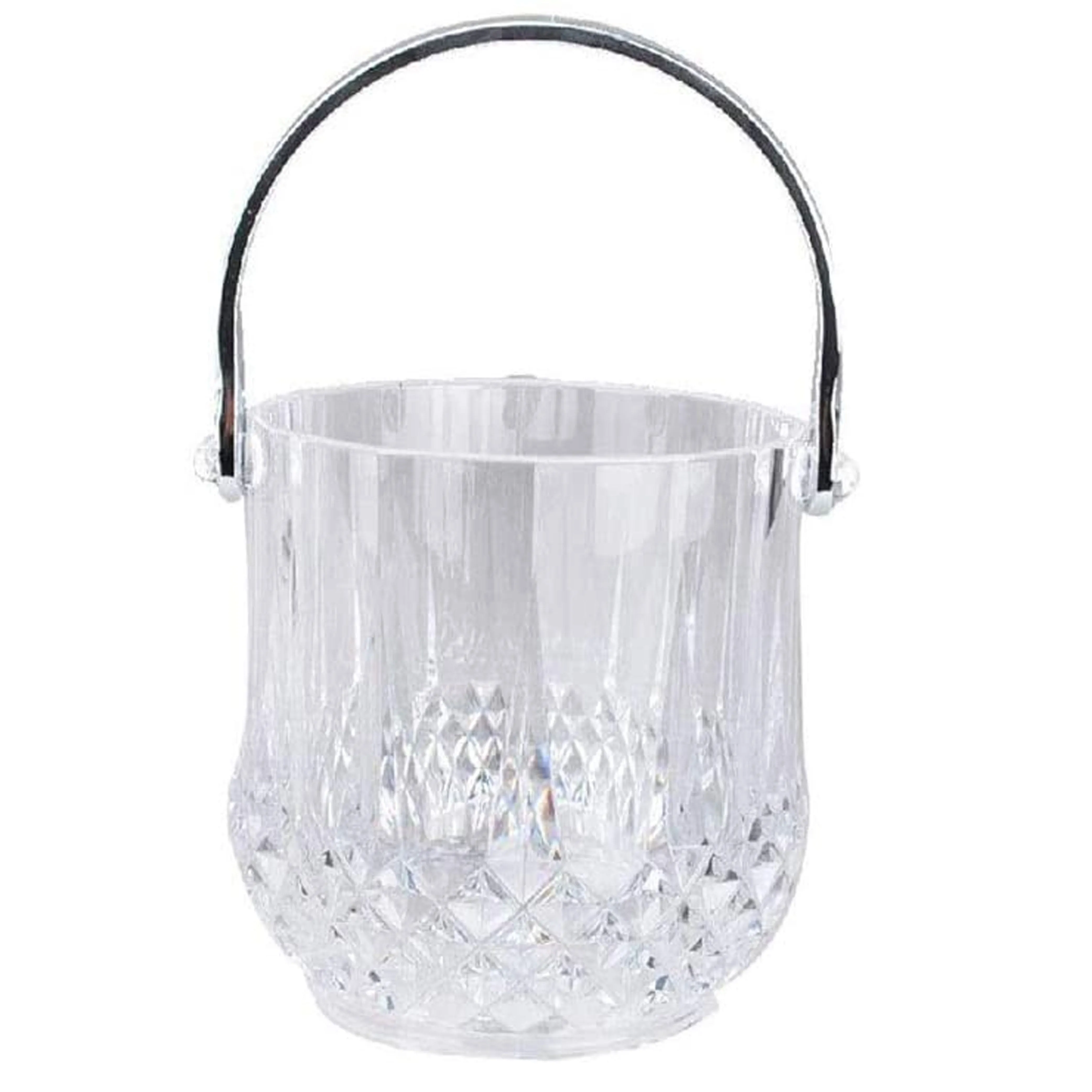 1 Clear Crystal Ice Bucket Cooler Plastic Container Wine Chiller BPA Free 40oz