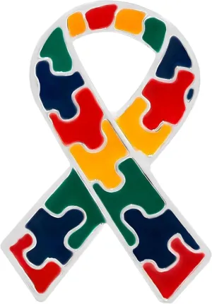 1/2/5/10/25pcs Autism Ribbon Awareness Pin - Celebrate Autism Awareness with Our Puzzle Piece Lapel Pin - Support Advocacy and Raise Awareness - Ideal Gift for Supporters and Advocates