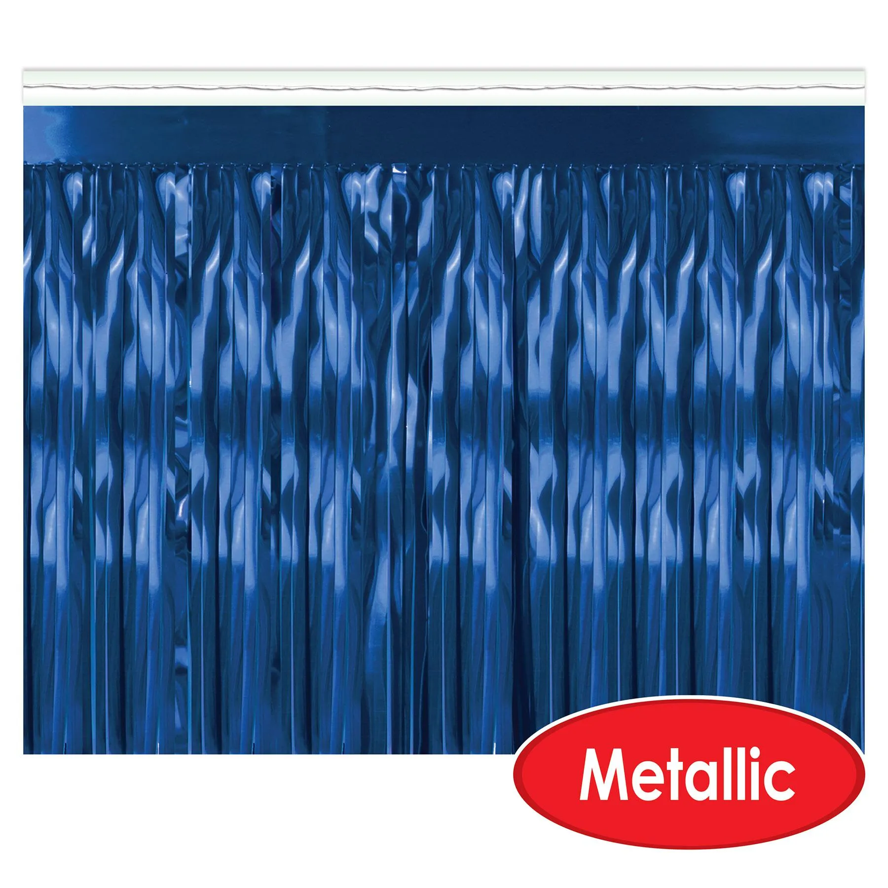 2-Ply Party Metallic Fringe Drape - blue