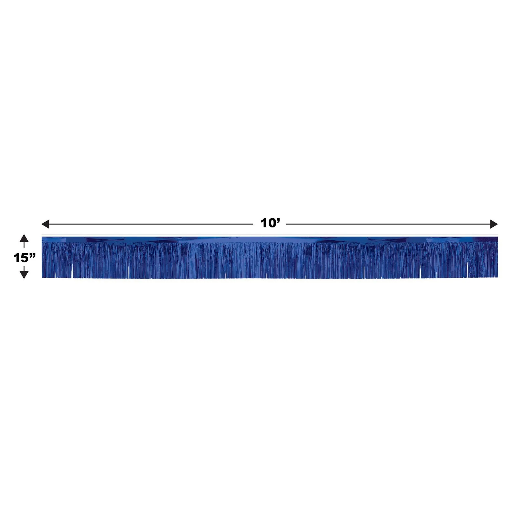 2-Ply Party Metallic Fringe Drape - blue