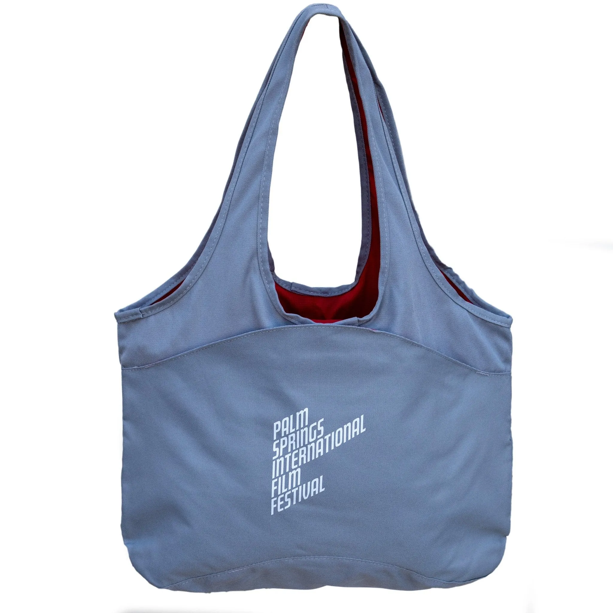 2023 Film Festival Village Zipper Tote Bag - Grey Red