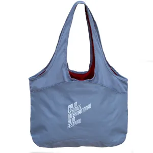 2023 Film Festival Village Zipper Tote Bag - Grey Red