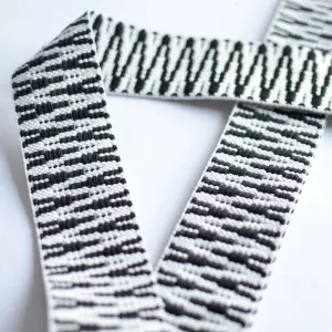 2" Black   White Boho Removable Strap