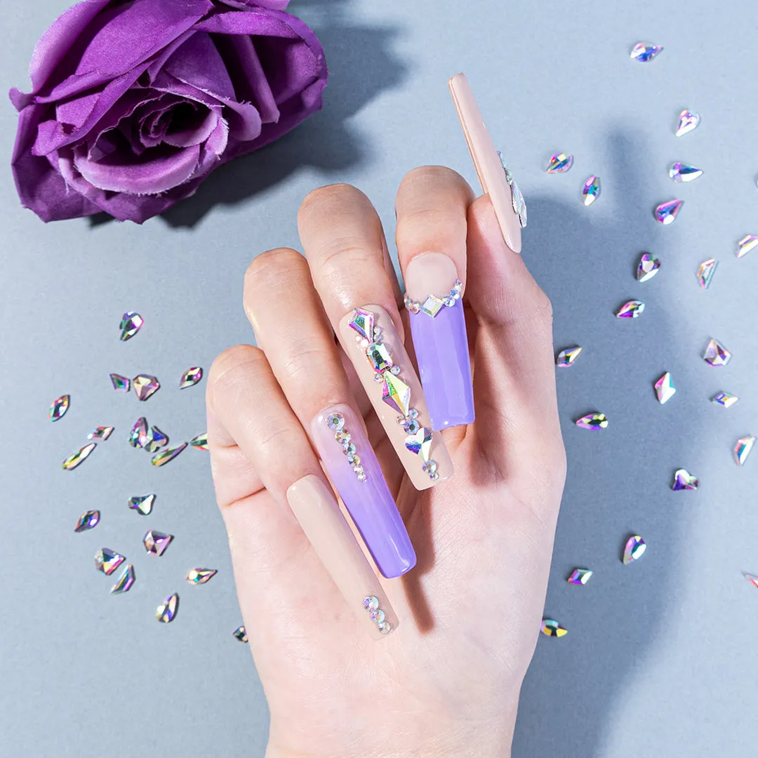 4-Pack Multi-Shape Nail Rhinestones