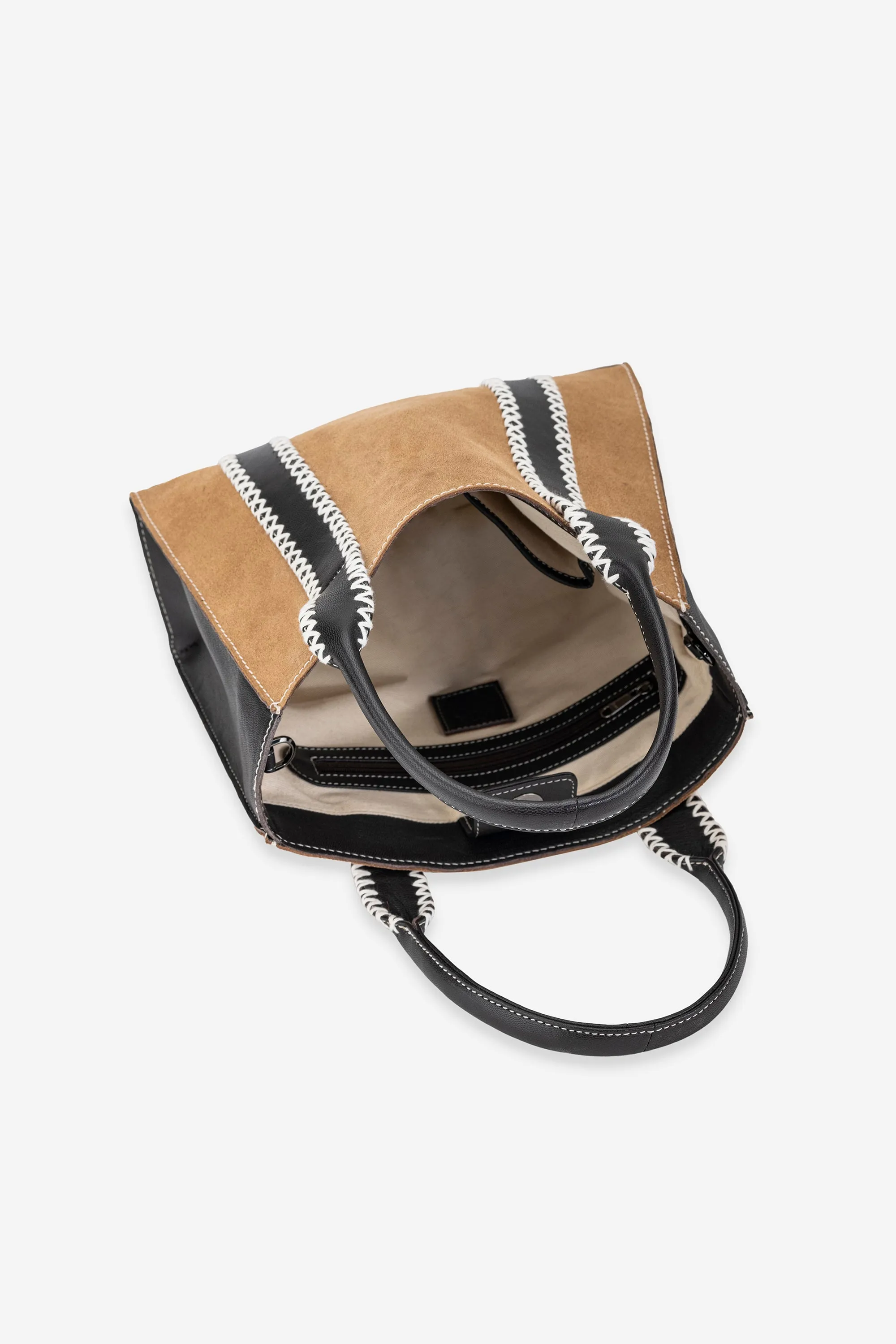 Abelardo Mary Tan & Dark Brown Tote Bag