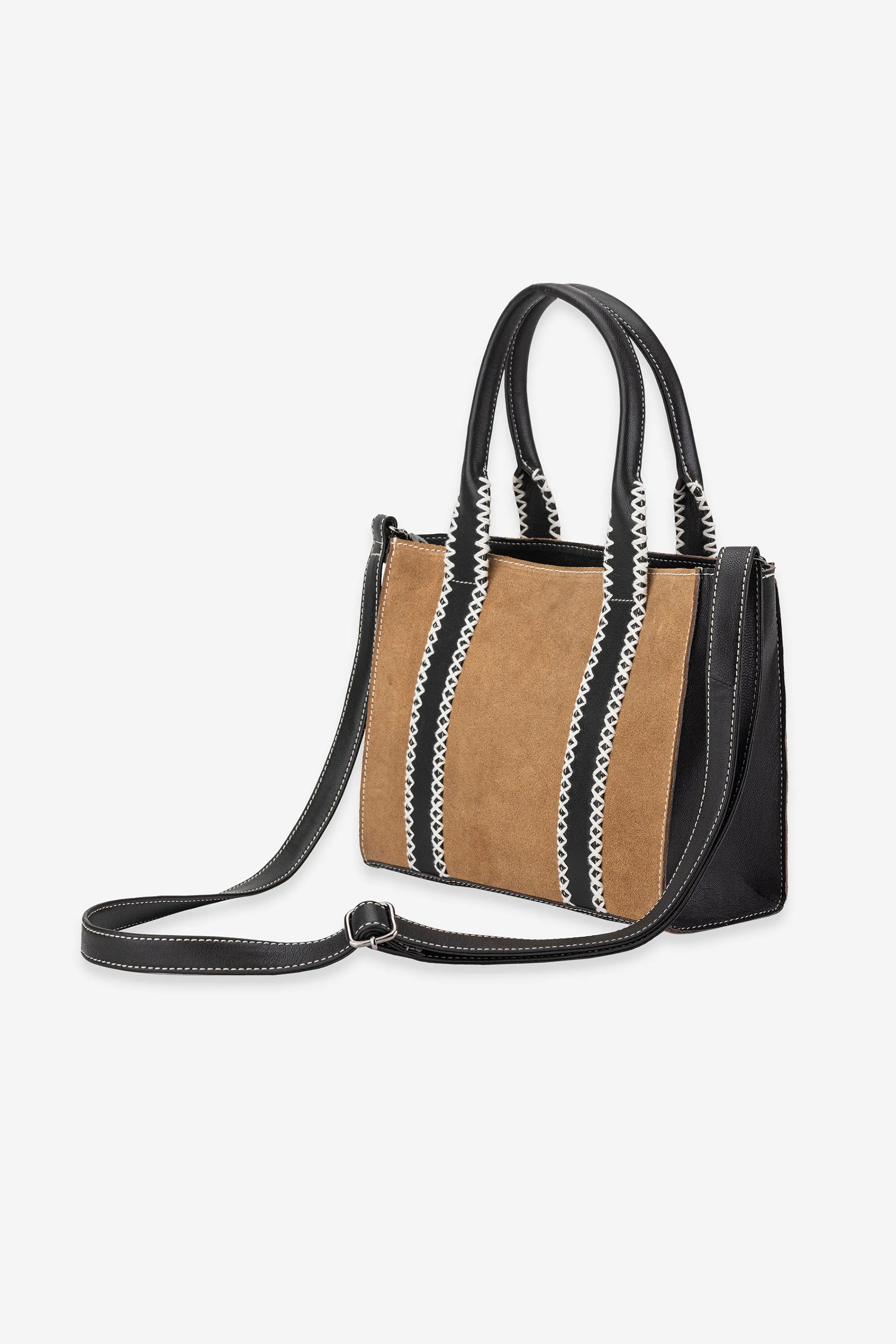 Abelardo Mary Tan & Dark Brown Tote Bag