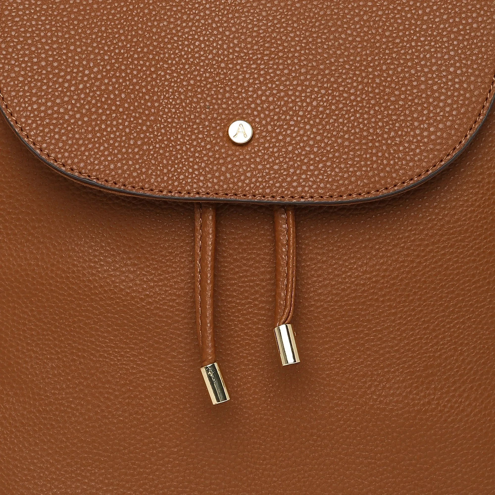 Accessorize London Women'S Faux Leather Tan Khloe Backpack