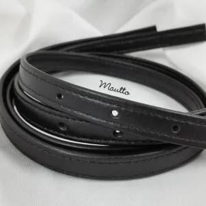 Adjustable Leather Straps (Set of 2) for Michael Kors (MK) Jet Set etc - Punched Holes on Ends - 1/2 inch (13mm) Wide