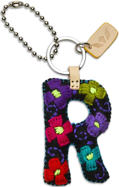 BLACK FELT ALPHABET CHARMS