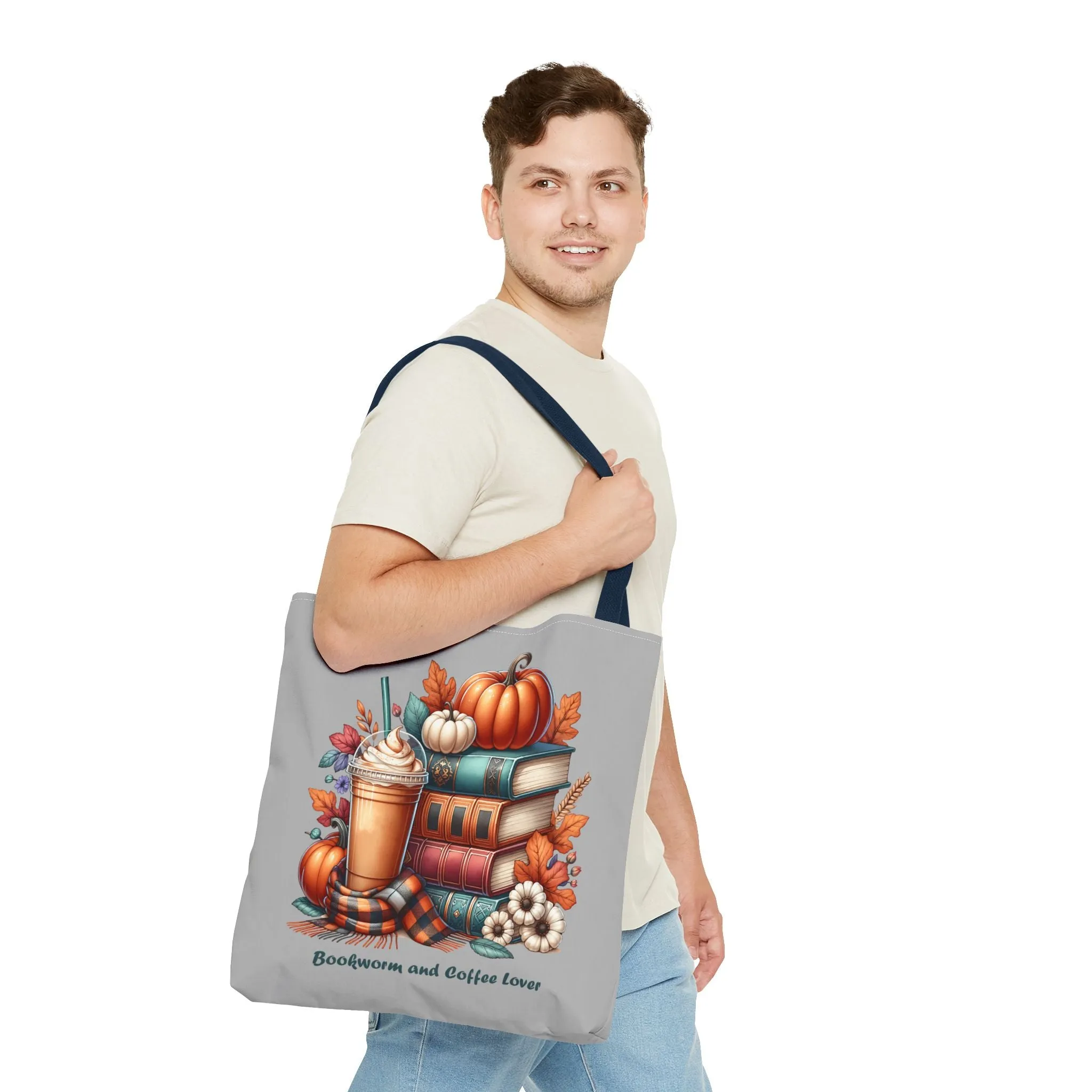 Bookworm and Coffee Lover Tote Bag