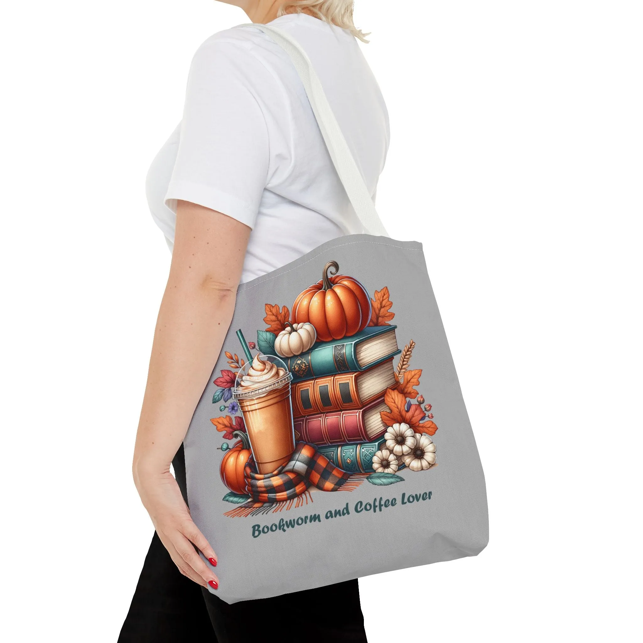 Bookworm and Coffee Lover Tote Bag