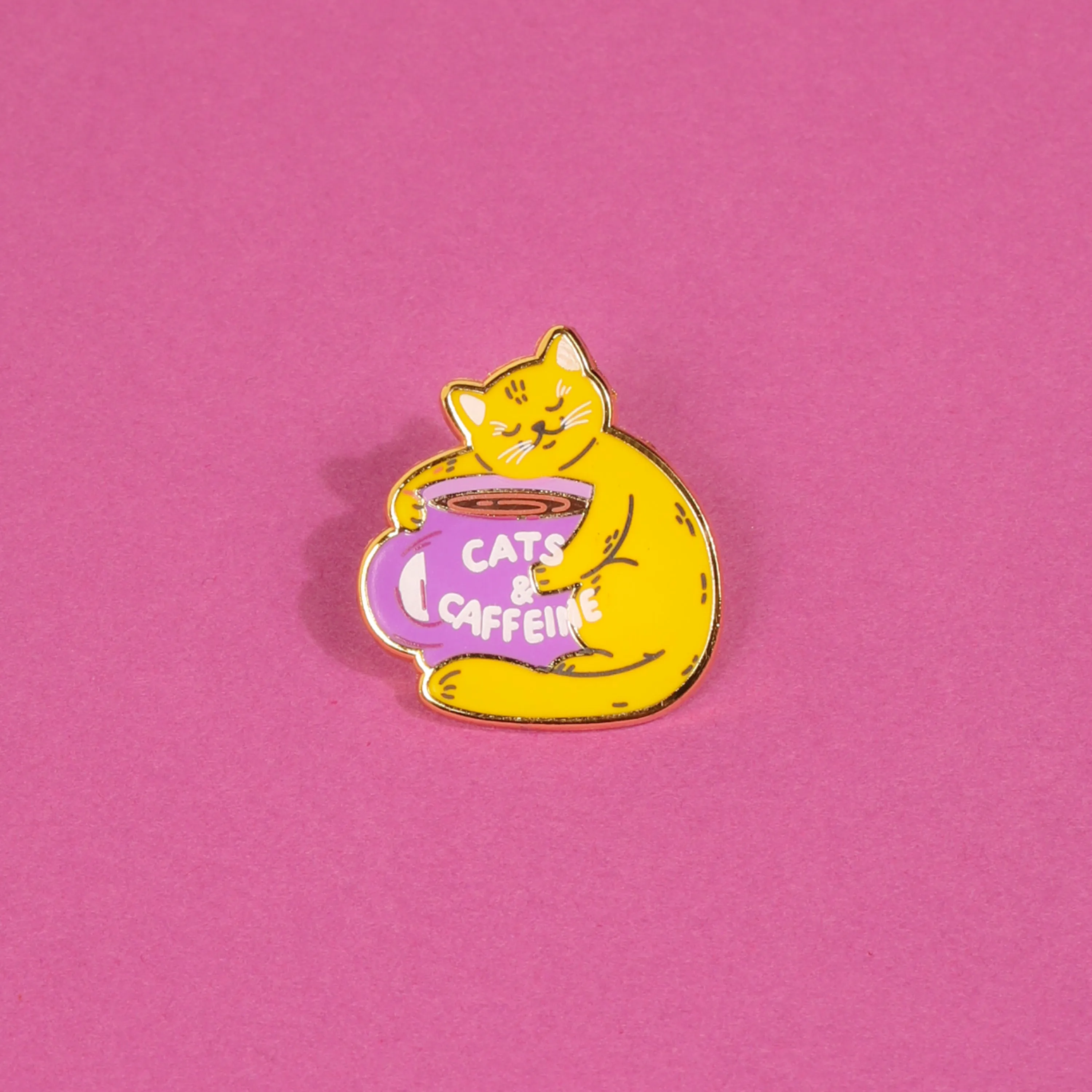 Cats & Caffeine Enamel Pin