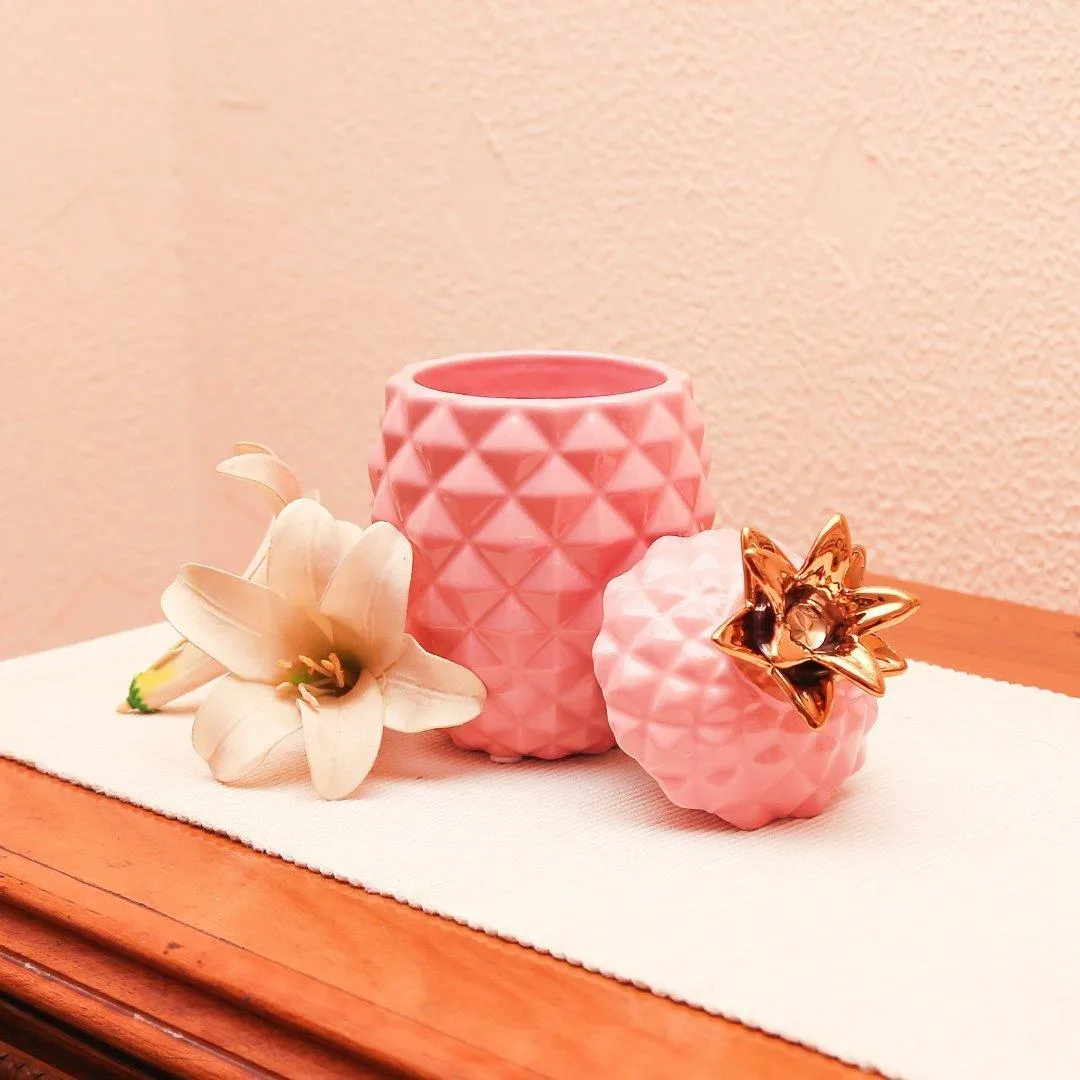 Ceramic Pineapple Airtight Candy Jar | Center Piece