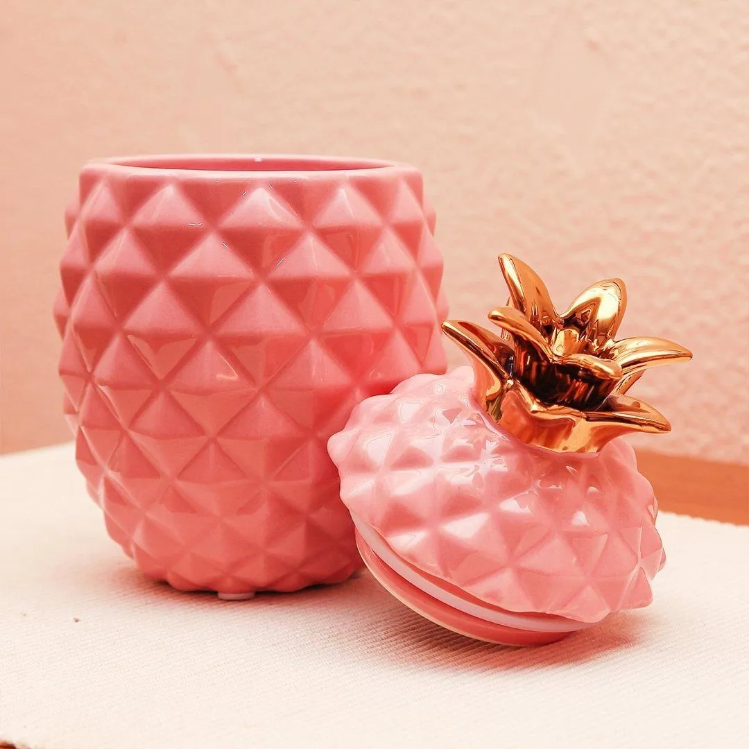 Ceramic Pineapple Airtight Candy Jar | Center Piece
