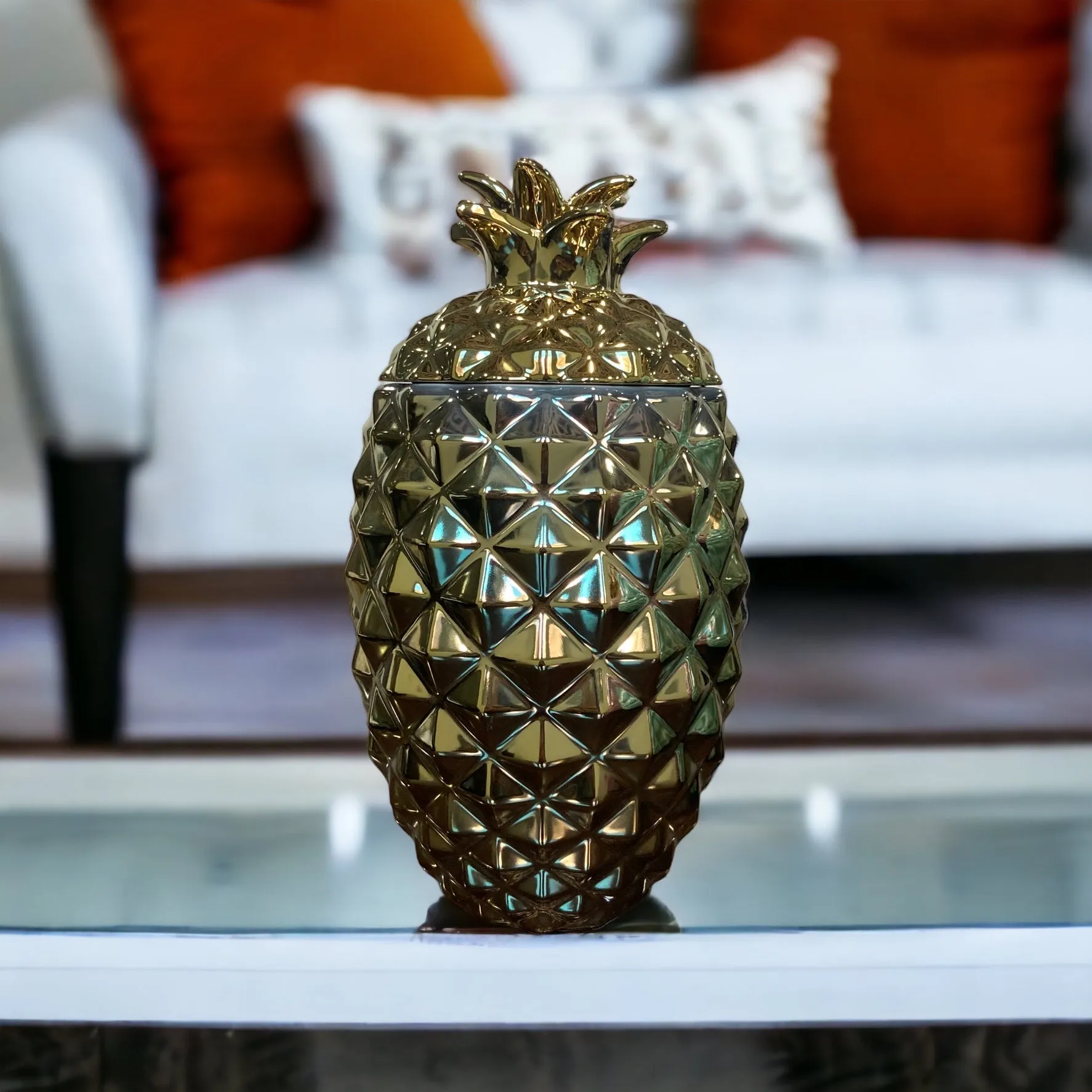 Ceramic Pineapple Airtight Candy Jar | Center Piece