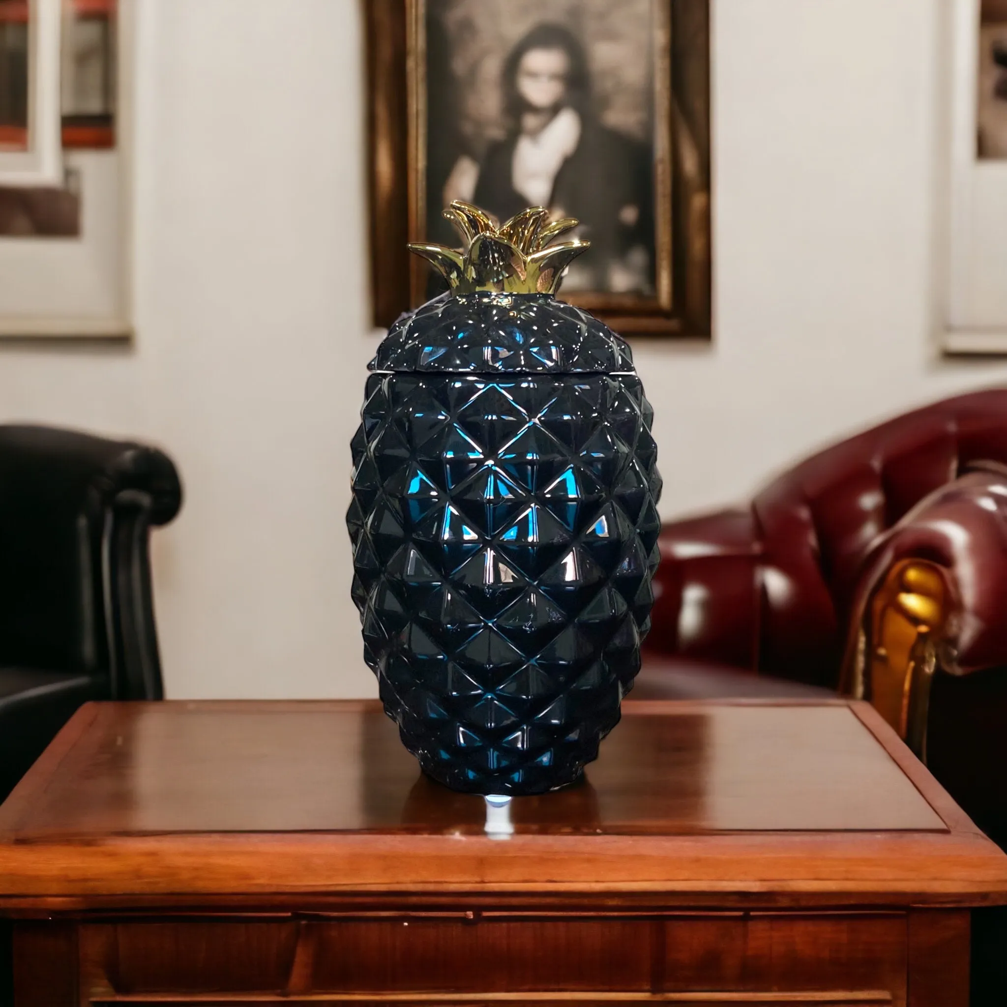 Ceramic Pineapple Airtight Candy Jar | Center Piece