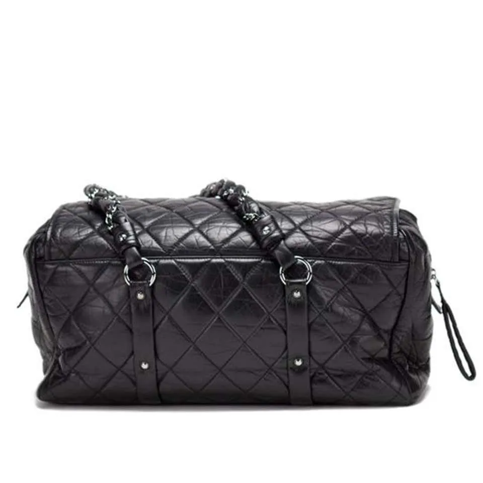 Chanel Vintage Distressed Calfskin Quilted Tote