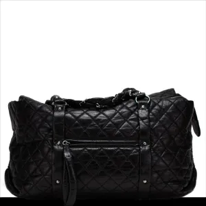 Chanel Vintage Distressed Calfskin Quilted Tote