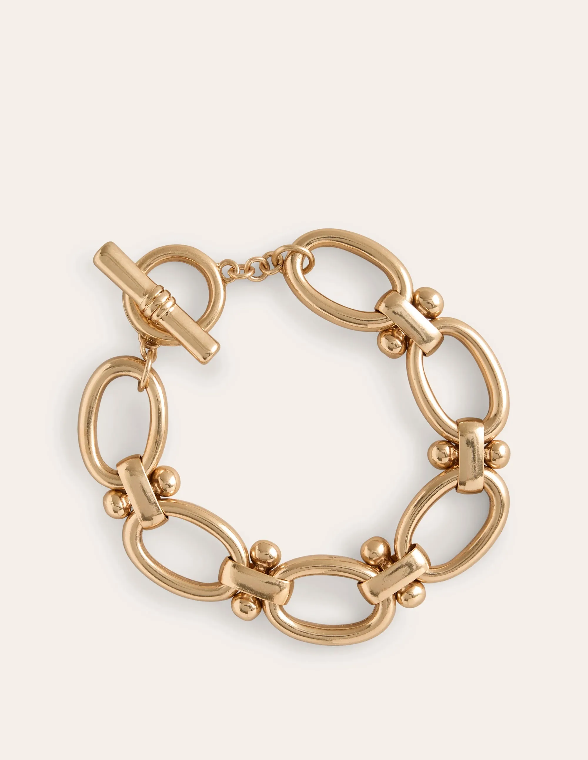 Chunky Oval Chain Bracelet-Gold