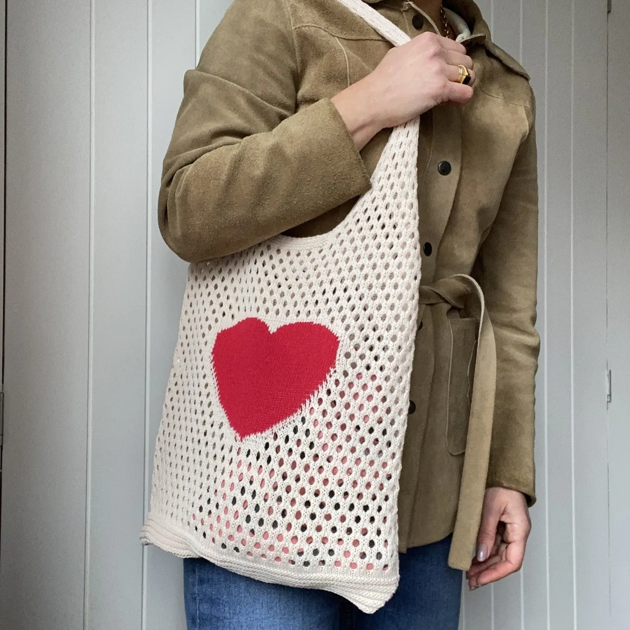 Crochet Heart Shoppers