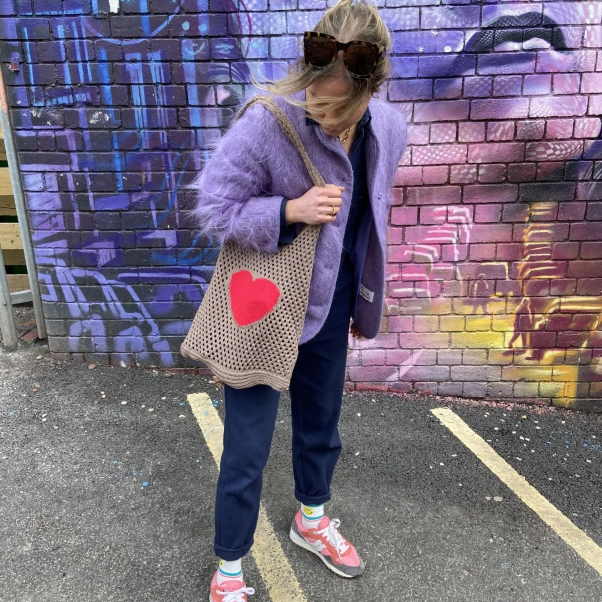 Crochet Heart Shoppers