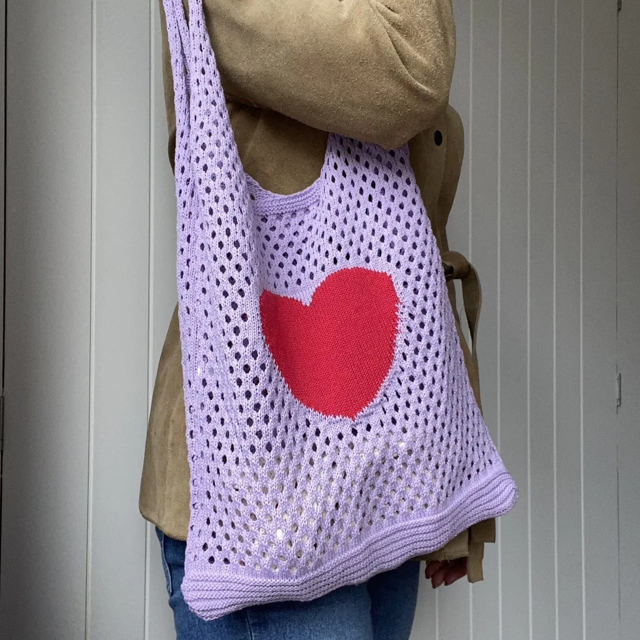 Crochet Heart Shoppers