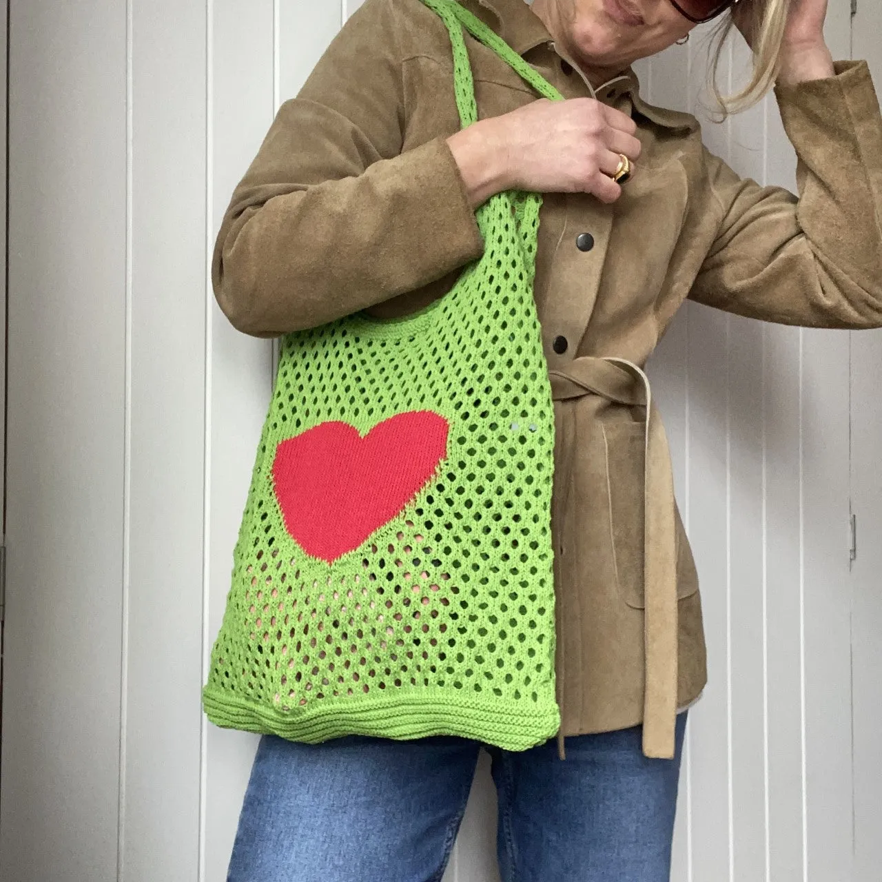 Crochet Heart Shoppers