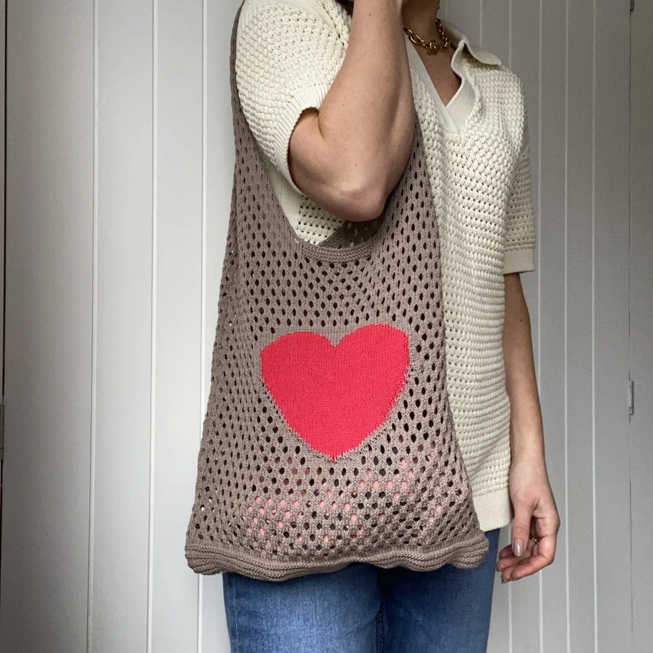 Crochet Heart Shoppers