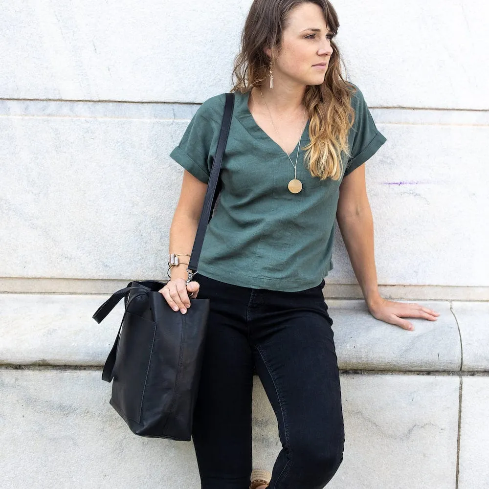 DAY TOTE LEATHER MEDIUM BLACK