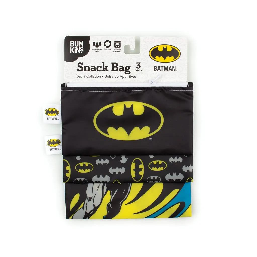 DC Comics Reusable Snack Bag, 3 Pack: Batman