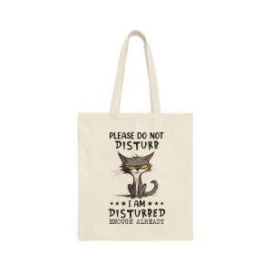 Do Not Disturb Funny Cat Tote Bag