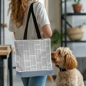 Dog Mom Word Art Tote with Colorful Accents | Multiple Colors