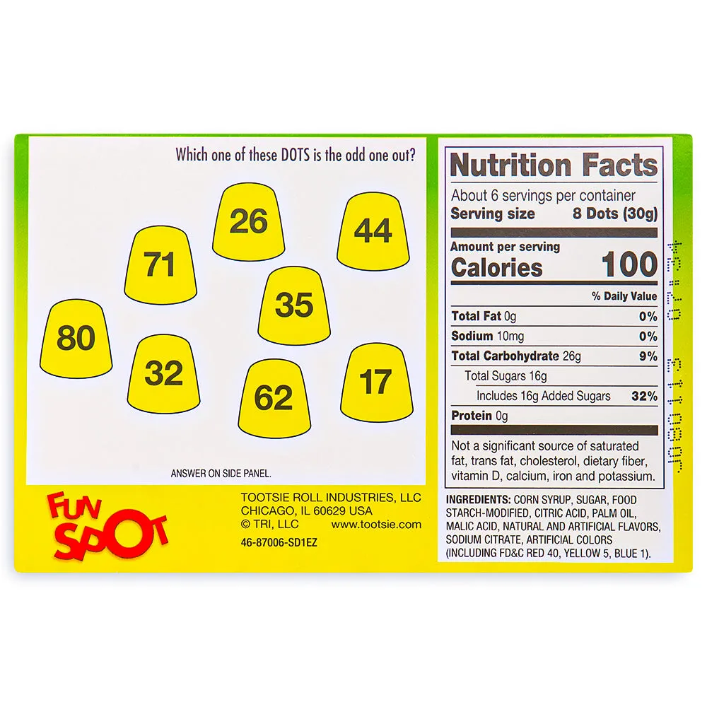 Dots Sour Gumdrops Candy Theatre Packs