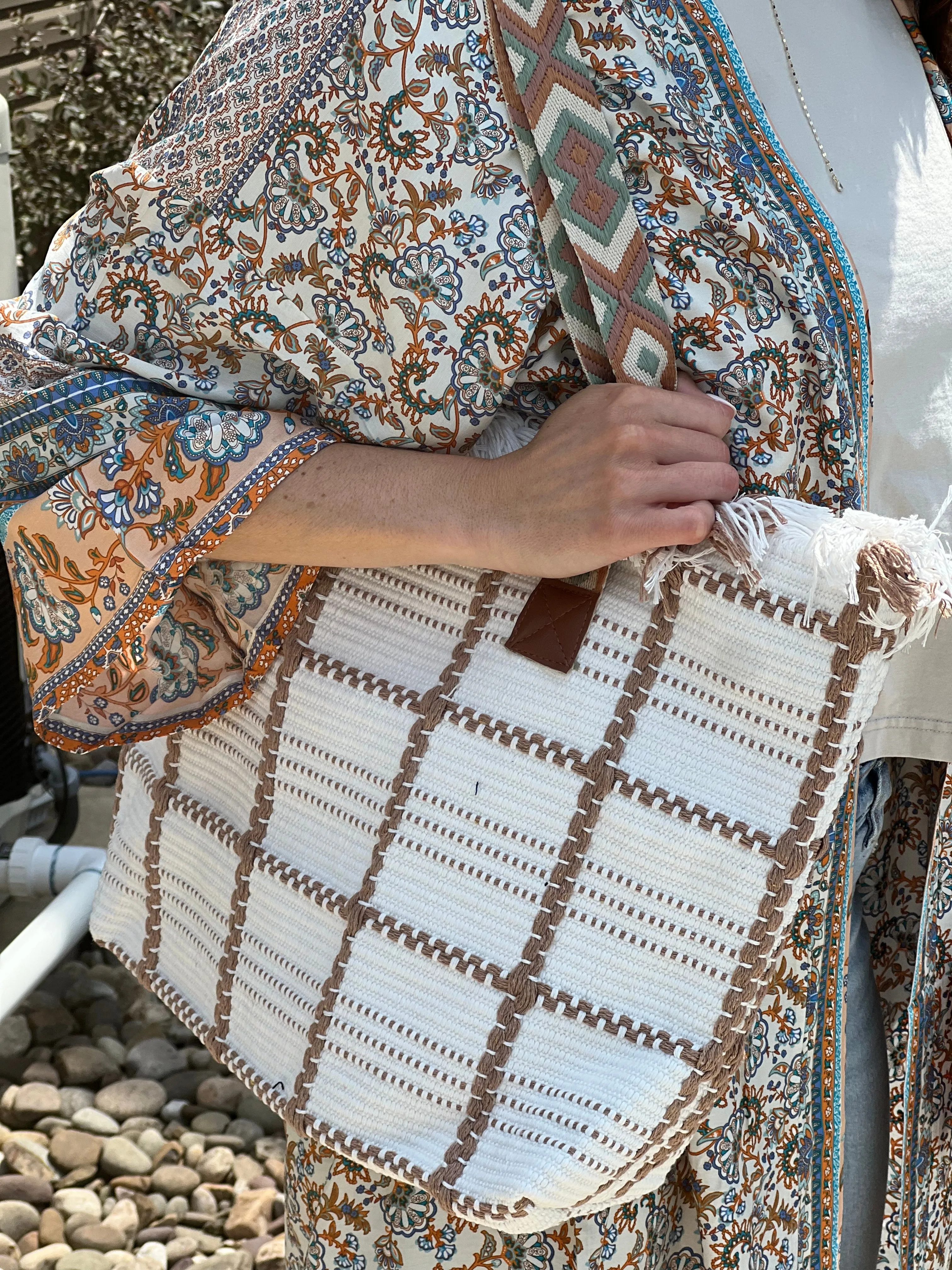 Eden boho fringe tote