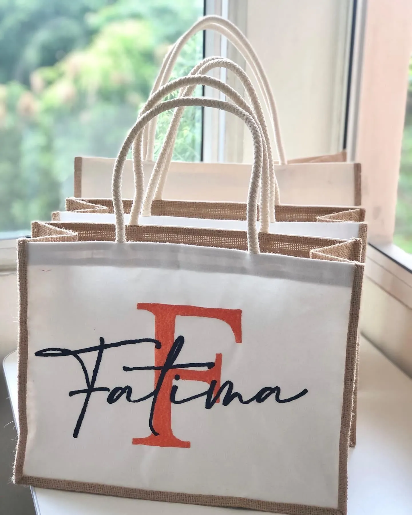 Embroidered Linen Tote