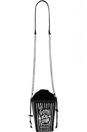 Goth Popcorn Handbag - Black/White