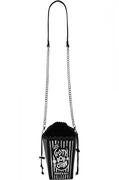 Goth Popcorn Handbag - Black/White