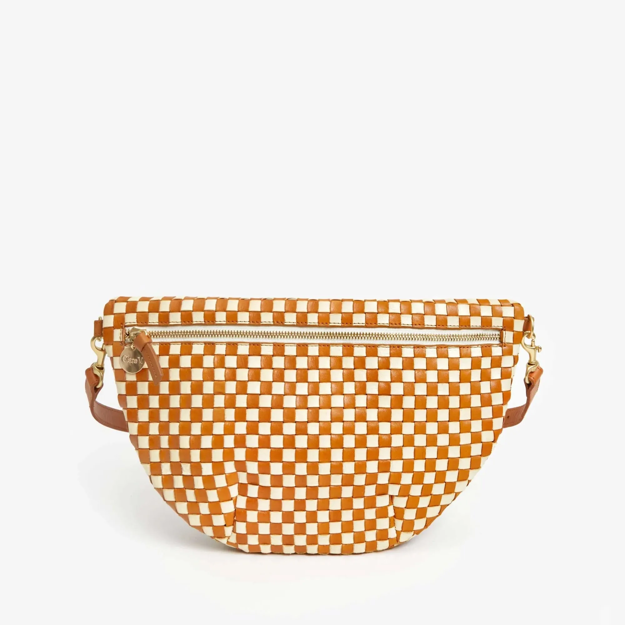 Grande Fanny Pack (Natural   Cream Woven Checker)