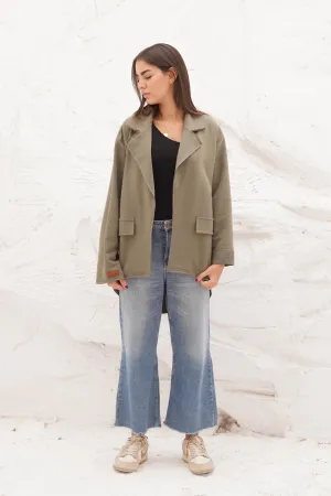 High Low Melton Jacket - Yasofia