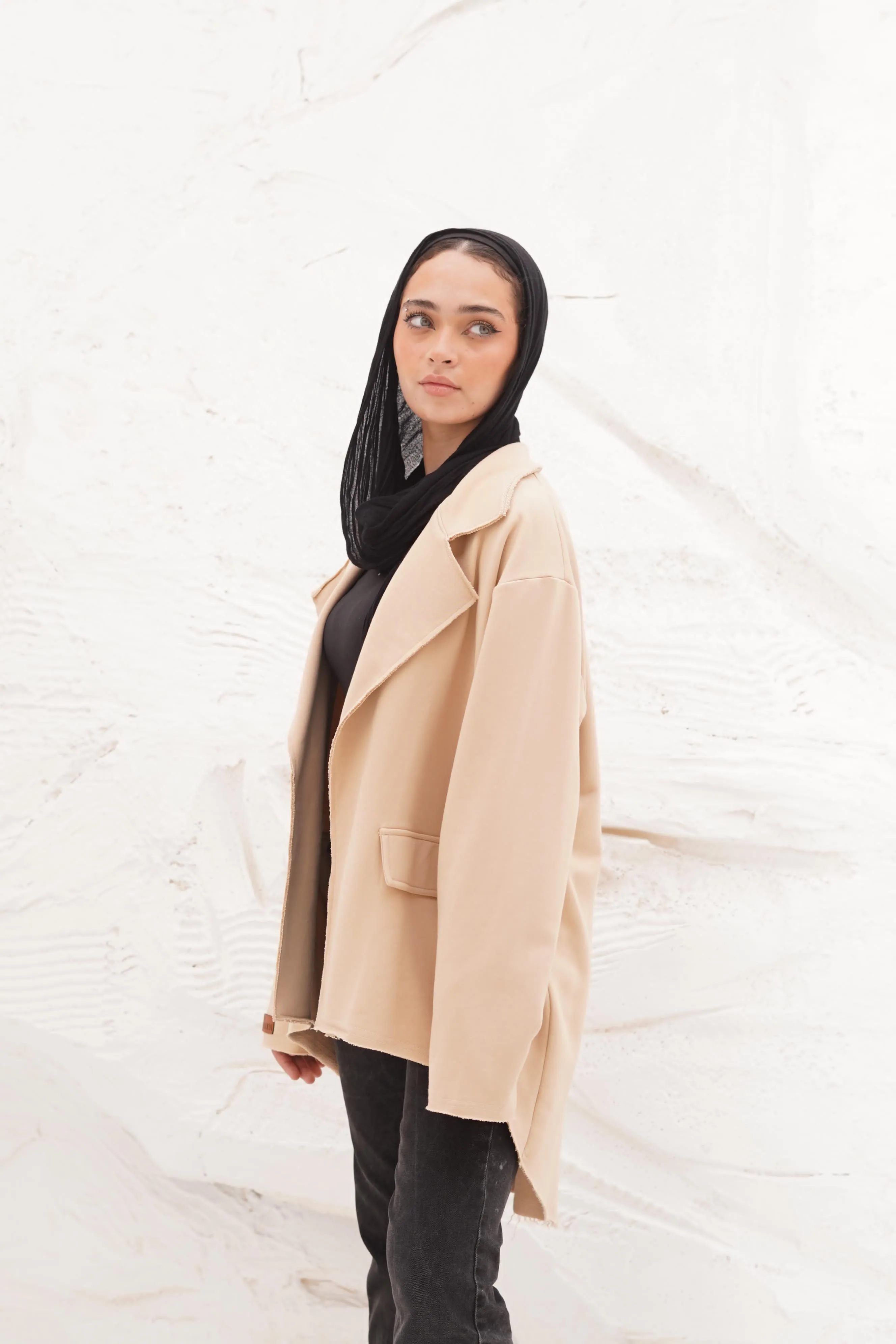 High Low Melton Jacket - Yasofia