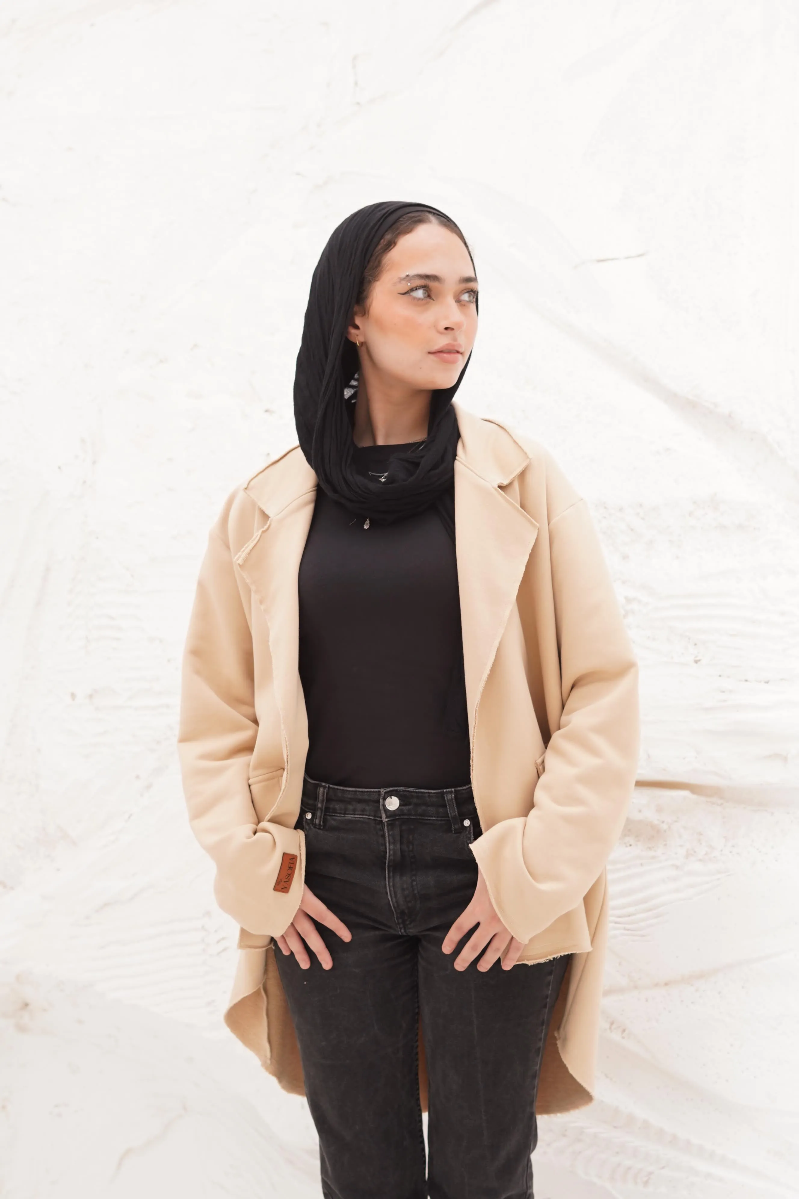 High Low Melton Jacket - Yasofia