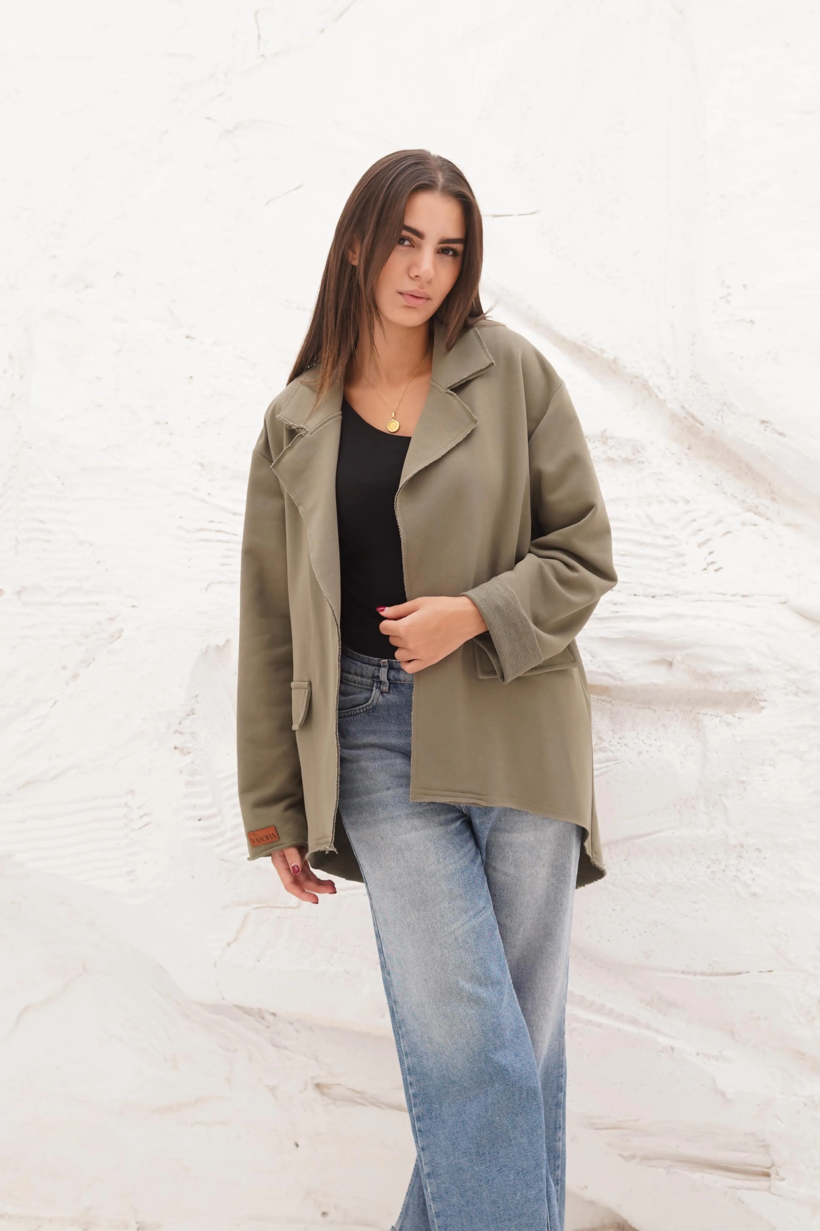 High Low Melton Jacket - Yasofia