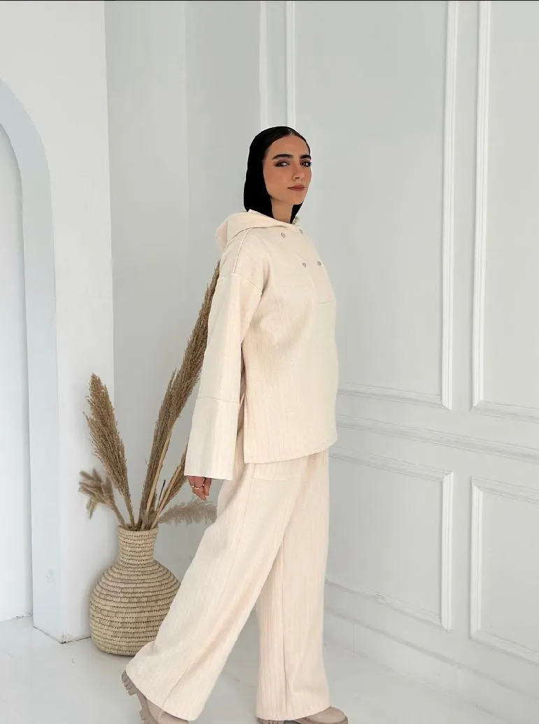 Hooded Co-Ord Set - Azalea