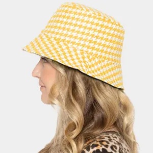 iLLASPARKZ Houndstooth Patterned Bucket Hat