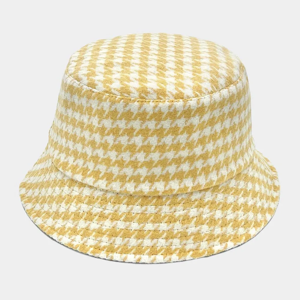 iLLASPARKZ Houndstooth Patterned Bucket Hat