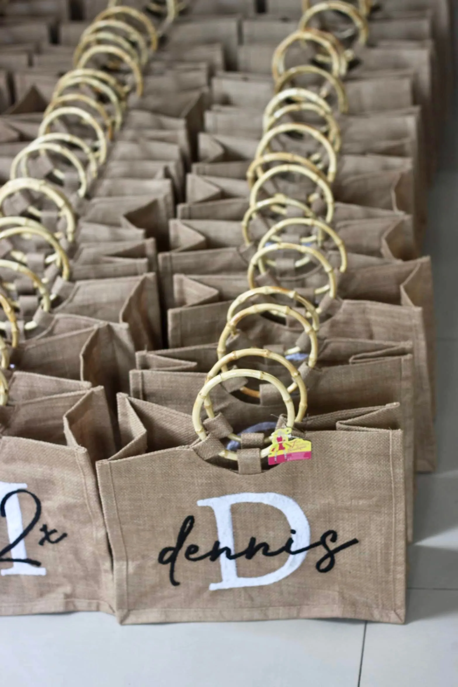 Jute Tote with Bamboo Handle
