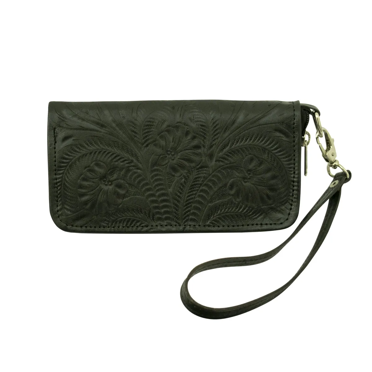 Ladies' Zip-Around Wallet with Wrist Strap