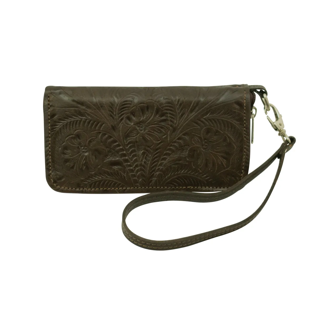 Ladies' Zip-Around Wallet with Wrist Strap