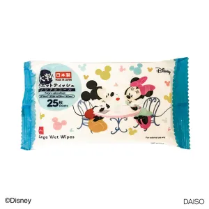 Large Wet Wipes Mickey Mouse Alcohol Free Sterilizer 25sheets