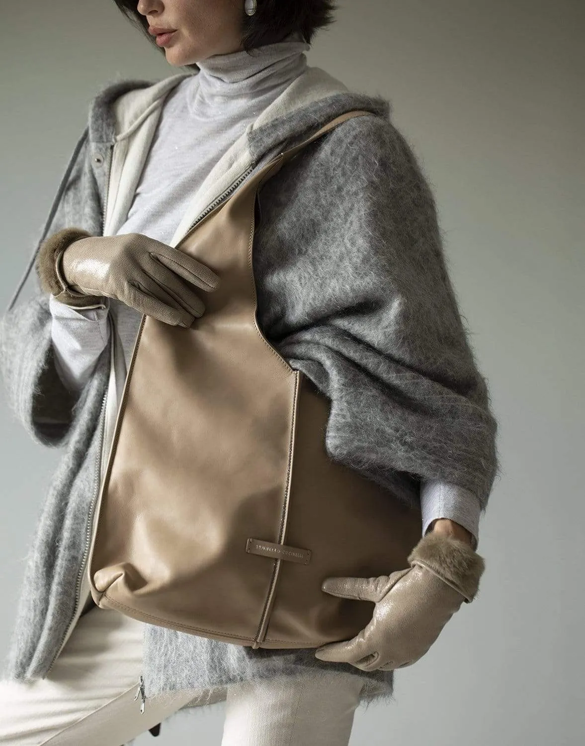 Leather Hobo Foldover Bag